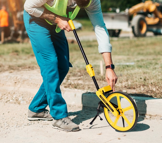 How to use a distance measuring wheel